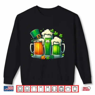 Sweatshirt Irish Beer Ireland Flag St Patricks Day Men Women Leprechaun Shirt