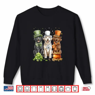 Sweatshirt Labrador Dog Leprechaun Shamrock St. Patricks Day Pattys Day Shirt