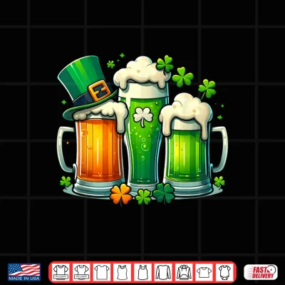 Design Irish Beer Ireland Flag St Patricks Day Men Women Leprechaun Shirt
