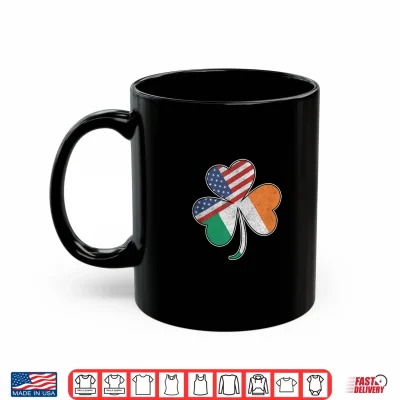 Mug St Patricks Day American Flag Shamrock Irish for Men Women Shirt