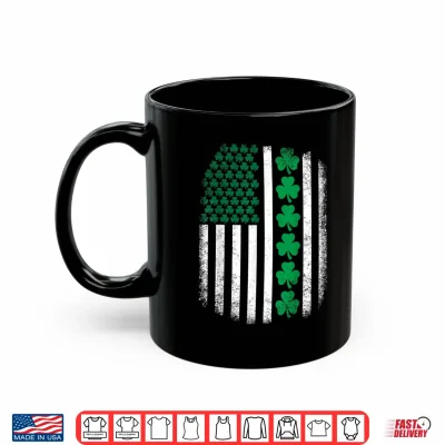 Mug US American Flag with Clover Shamrocks for St Patricks Day Shirt