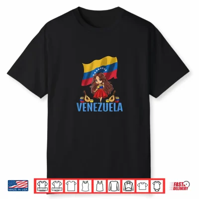 Venezuela Flag Day Girl Venezuelan Woman Venezuelans Music Shirt
