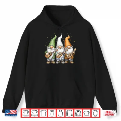 Hoodie Ukulele Gnome Shamrock St. Patricks Day Pattys Day Ireland Shirt