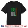 Vintage St Patrick’S Day Shamrock Sport American Flag Hockey Shirt
