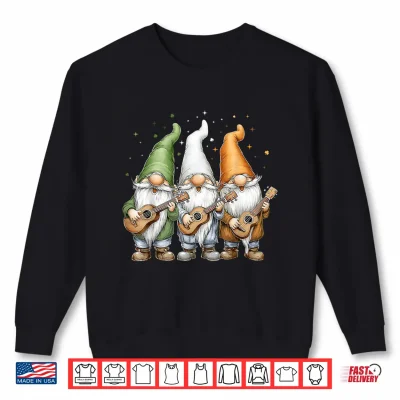 Sweatshirt Ukulele Gnome Shamrock St. Patricks Day Pattys Day Ireland Shirt