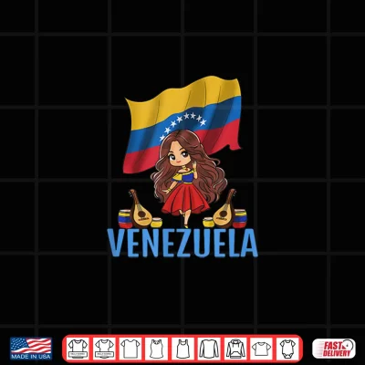 Design Venezuela Flag Day Girl Venezuelan Woman Venezuelans Music Shirt