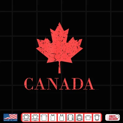 Design Vintage I Love Canada Day Maple Canadian Flag Purple Shirt