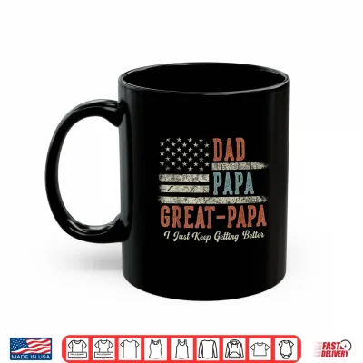 Mug Dad Papa Great Papa American Flag Inspired Great Papa Dad Shirt
