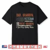 Grandpa Veteran Great Grandpa Usa Flag Papa Father’S Day Shirt