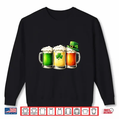 Sweatshirt Irish Beer Ireland Flag Saint Patricks Day St Patrick Day Shirt