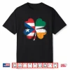 Irish Puerto Rican Flag Shamrock Vintage St Patricks Day Shirt