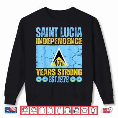 Sweatshirt Saint Lucia 47th Independence Day Lucian Pride St Lucia Flag Shirt
