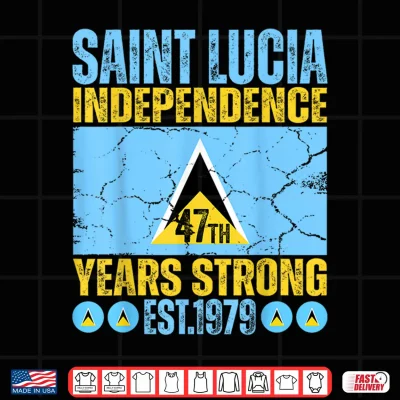 Design Saint Lucia 47th Independence Day Lucian Pride St Lucia Flag Shirt