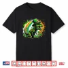 St Patricks Day Dinosaur T Rex Leprechaun Hat Ireland Flag Shirt