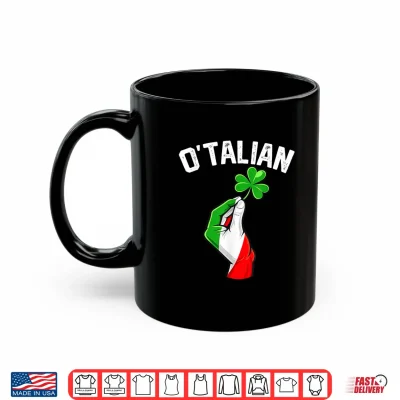 Mug St Patricks Day OTalian Shamrock Italy Flag Clover Shirt