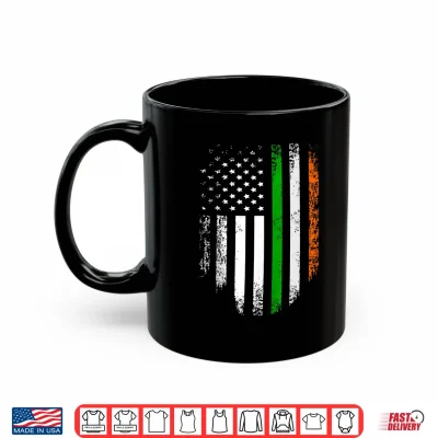 Mug Saint Patricks Day Celebration Irish USA Flag St Patrick Day Shirt