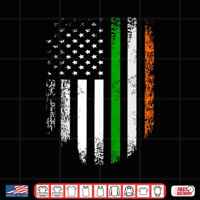 Design Saint Patricks Day Celebration Irish USA Flag St Patrick Day Shirt