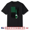 St Patricks Day Usa Flag American Shamrocks Beer Lover Shirt