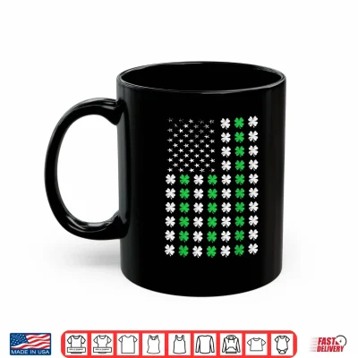 Mug St Patricks Day Shamrock Flag USA Irish Women Men Boys Shirt