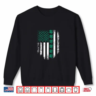 Sweatshirt US American Flag Saint Patricks Day Celebrate St Patrick Day Shirt