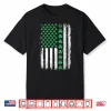 Us American Flag With Shamrocks Vintage St Patricks Day Shirt
