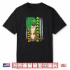 Us Flag Shamrocks St. Patrick’S Day Otter Lover Kids Family Shirt