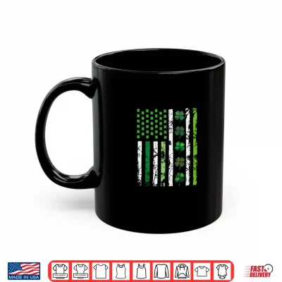 Mug US American Flag Shamrocks St Patricks Day Vintage Shirt