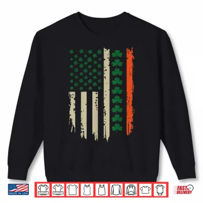 Sweatshirt US American Shamrock Flag for St Patricks Day Funny Shirt