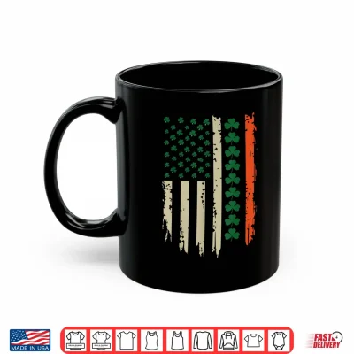 Mug US American Shamrock Flag for St Patricks Day Funny Shirt