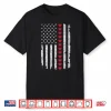 Valentines Day Us American Flag Red Hearts Patriotic Love Shirt