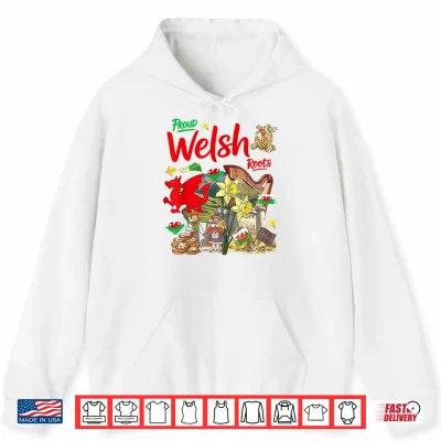 Hoodie Welsh Roots Idea for Kids Wales Culture Theme with Daffodils Shirt