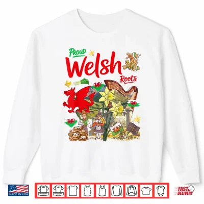 Sweatshirt Welsh Roots Idea for Kids Wales Culture Theme with Daffodils Shirt