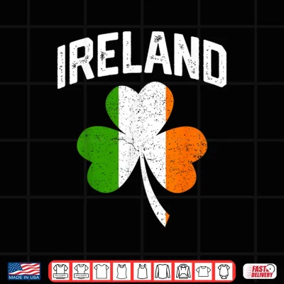 Design Vintage St Patricks Day Ireland Irish Flag Shirt