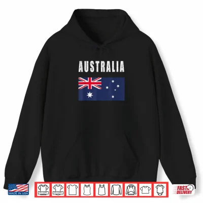 Hoodie Australian Flag Patriotic Aussie Pride Happy Australia Day Shirt