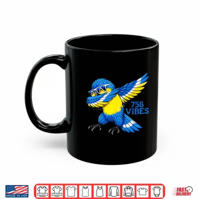 Mug Lucian Independence Day Saint Lucia Parrot Flag Boys Kids Shirt