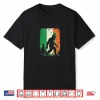 St Patricks Day Bigfoot Sasquatch Shamrock Irish Flag Gifts Shirt