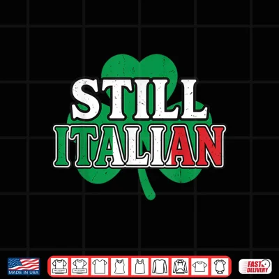 Design Still Italian Shamrock Italy Flag Funny St Patrick Day Women Shirt