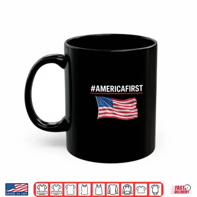 Mug America First USA Flag Men Women Memorial Day Veterans Men Shirt