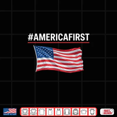 Design America First USA Flag Men Women Memorial Day Veterans Men Shirt