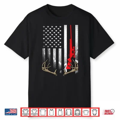 Deer Hunting Love Whitetail Hunt Wildlife Elk Patriot Hunter Shirt