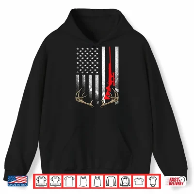 Hoodie Deer Hunting Love Whitetail Hunt Wildlife Elk Patriot Hunter Shirt