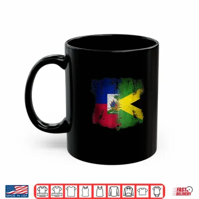 Mug Haiti Ayiti Haitian Jamaica Jamaican Mixed DNA Flag Day Shirt