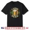 I Love Beer St Patrick Day Drinking Irish Team Ireland Flag Shirt