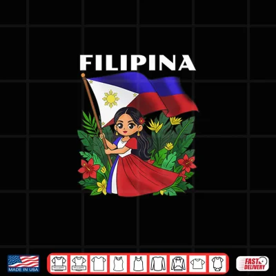 Design Philippines Flag Day Filipino Girl Filipina Shirt