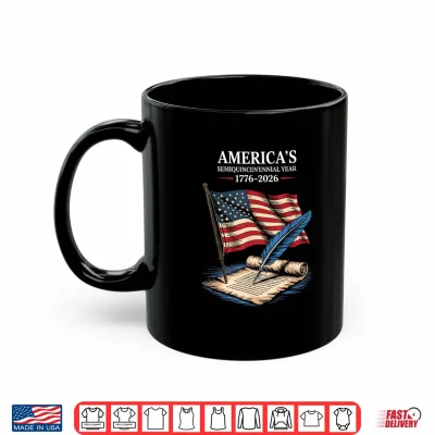 Mug USA Flag 250 Years Independence Day 1776 2026 4th July Shirt
