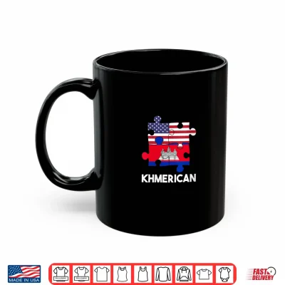 Mug Womens Cambodia Cambodian Khmer USA America American DNA Flag Day Shirt
