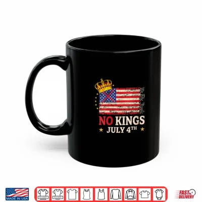 Mug Womens No Kings July 4th 2026 No Kings Day US Flag Vintage Shirt