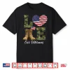 Love Our Veterans Day Proud Military American Flag Thank You Shirt