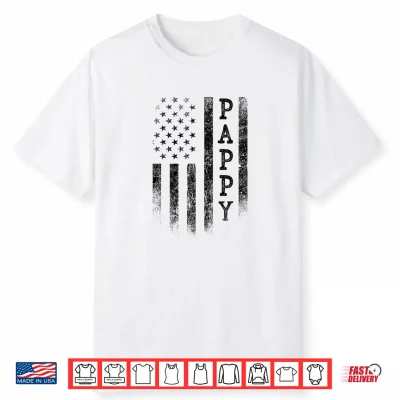 Pappy Patriotic American Usa Flag Father’S Day Pappy Premium Tri Blend Shirt