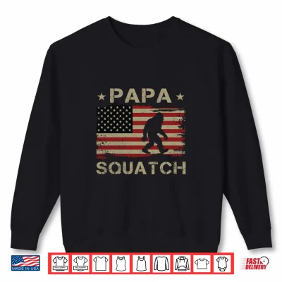 Sweatshirt Papa Squatch Bigfoot Sasquatch Papasquatch Fathers Day Men Shirt
